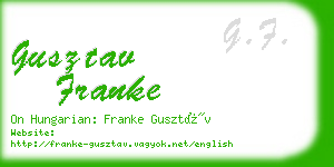 gusztav franke business card